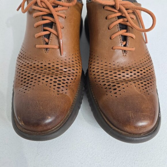 Cole Haan Mens 2.ZeroGrand Laser Wingtip Oxfords Sz 7M Tan/Java Preppy Business - Picture 6 of 12